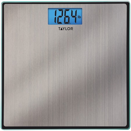 Taylor Easy-to-Read 400-lb Capacity Stainless Steel Bathroom Scale 74074102